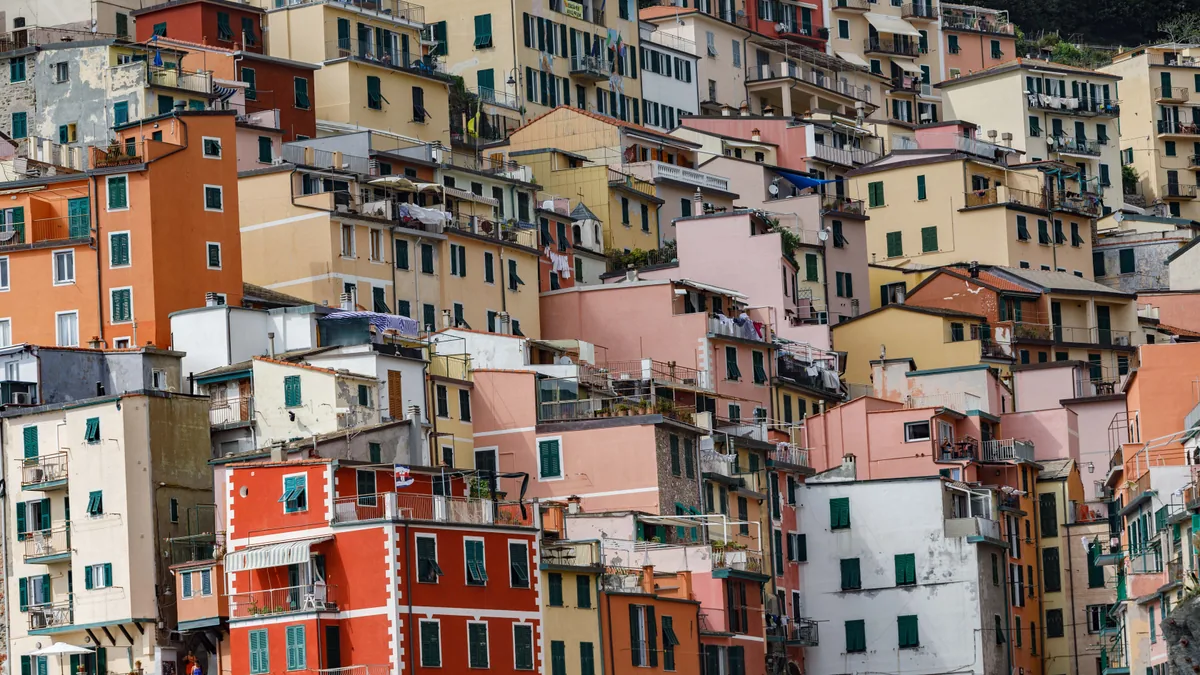 Détail du paysage et de l'étape liés à cinque terre train famille