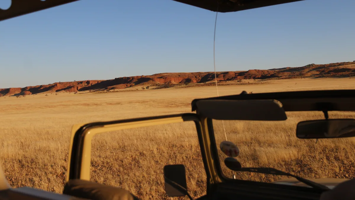 Détail du paysage et de l'étape liés à damaraland namibie