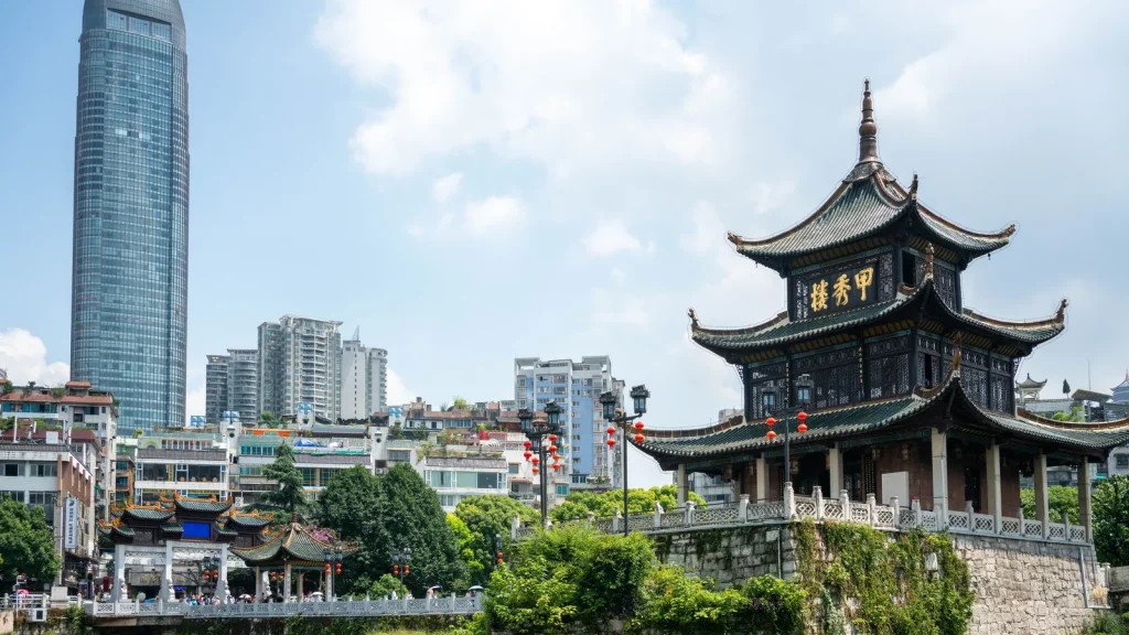 Paysage de voyage associé à itinéraire chine 2 semaines