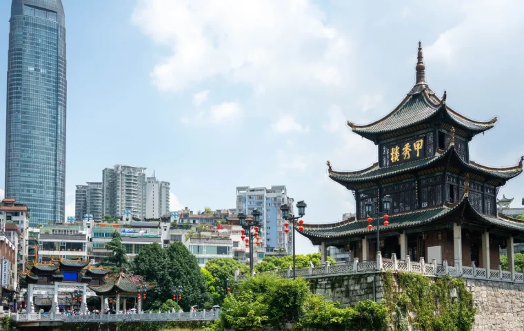 Paysage de voyage associé à itinéraire chine 2 semaines