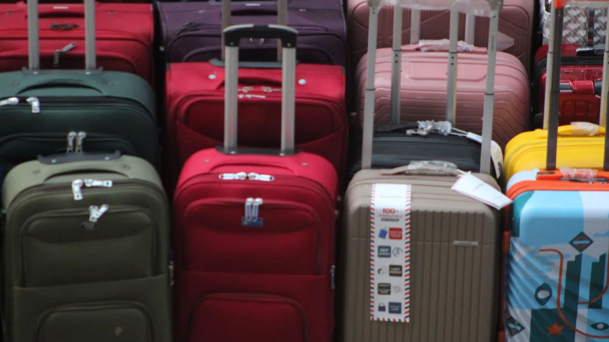 Vêtements et accessoires rangés dans une valise