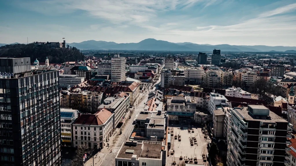 Paysage de voyage associé à ljubljana en famille