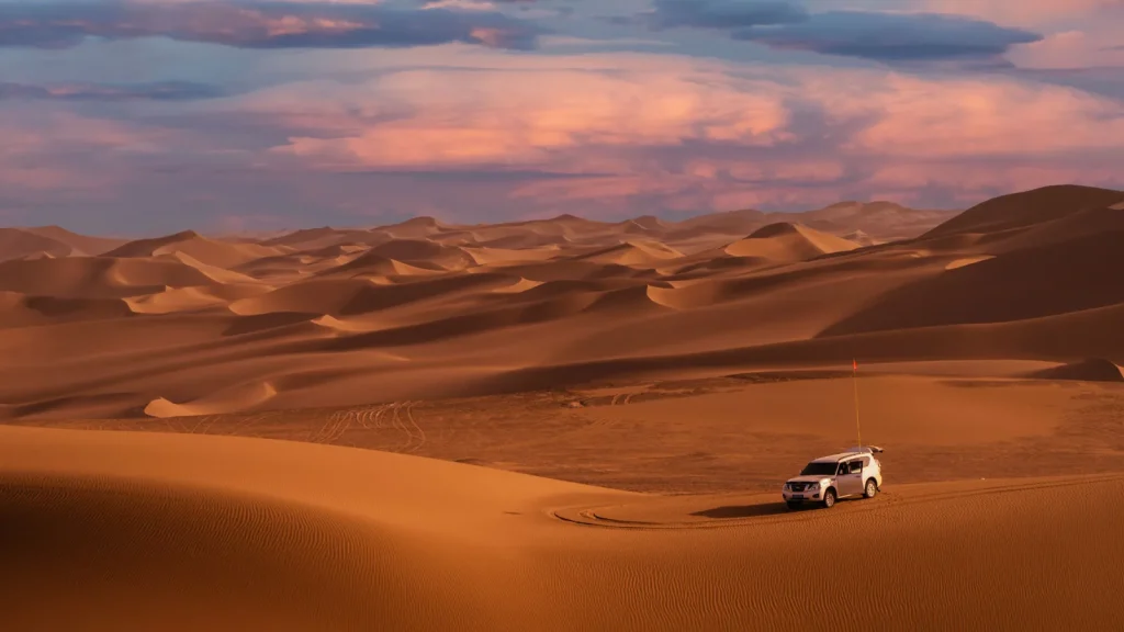Paysage de voyage associé à namibie sans 4x4