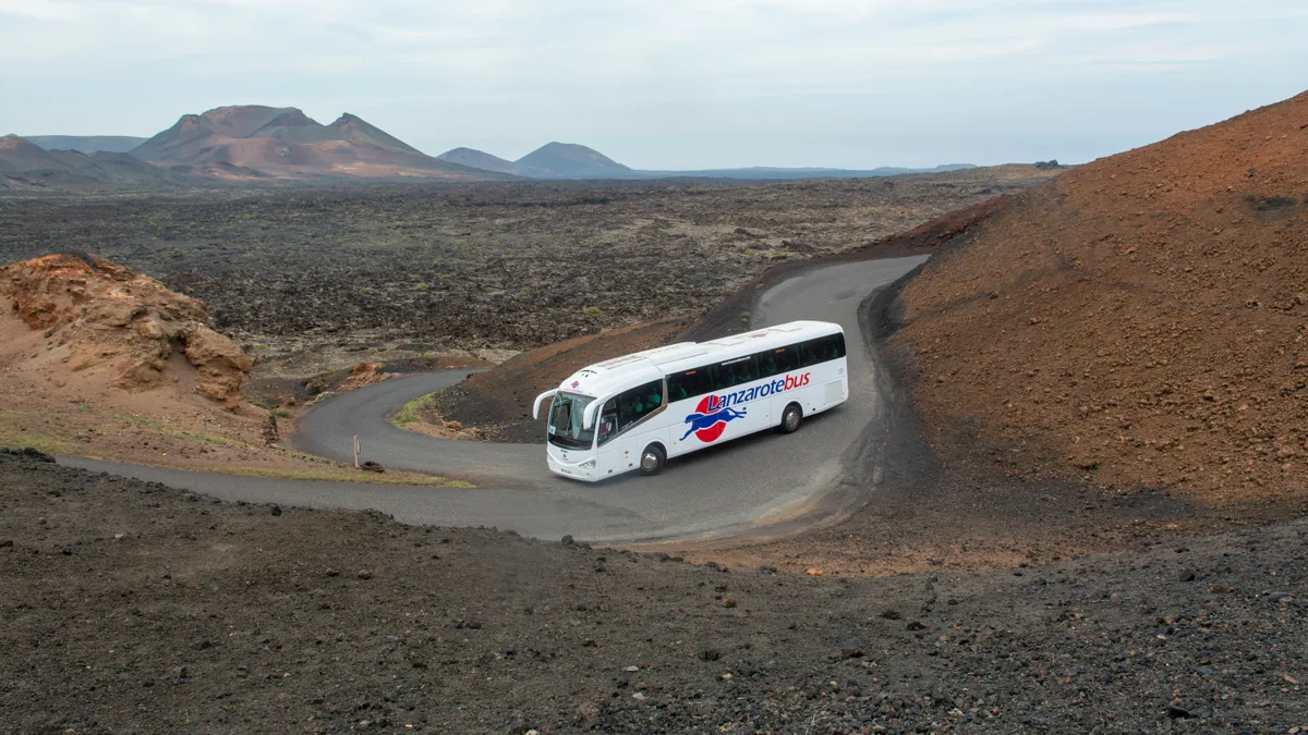 Détail du paysage et de l'étape liés à timanfaya en voiture