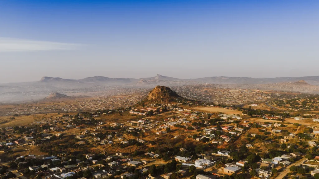 Paysage de voyage associé à windhoek en famille