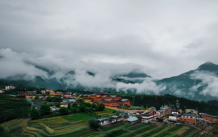 Paysage de voyage associé à yunnan en famille