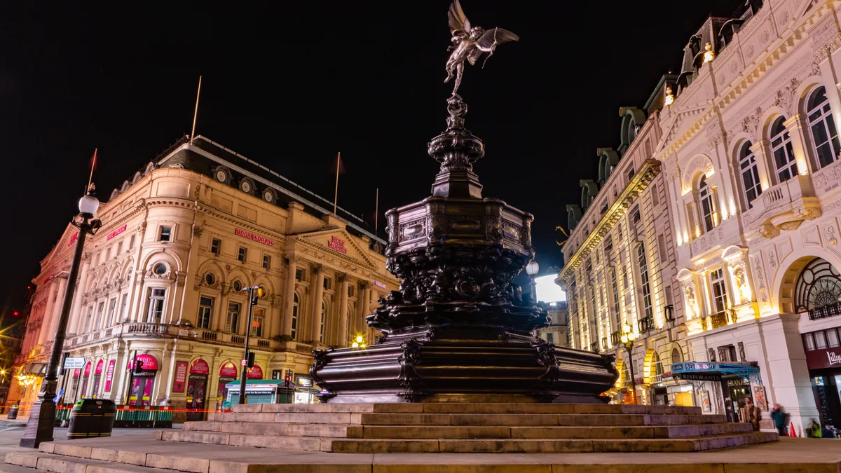 Détail du paysage et de l'étape liés à Picadilly Circus